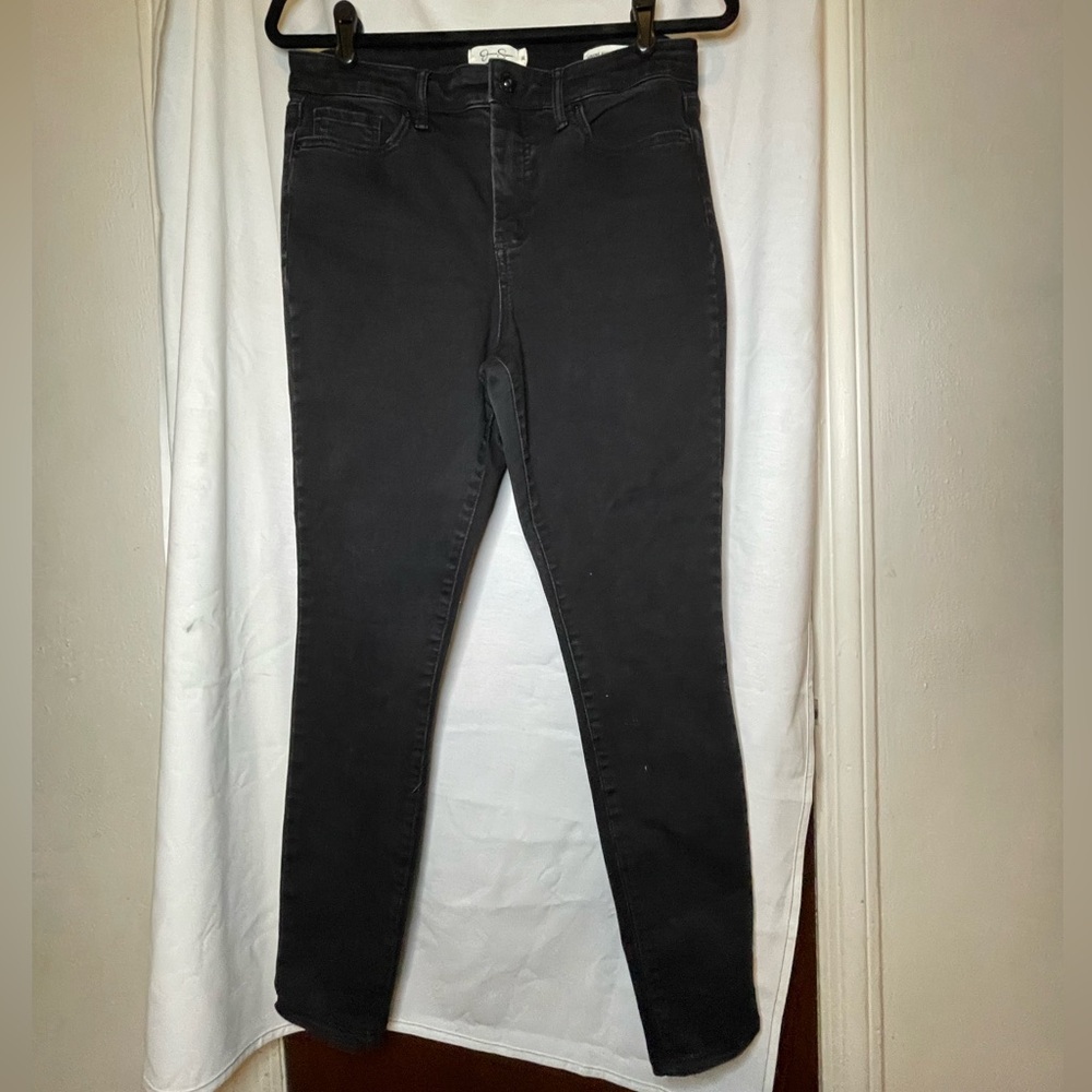 NWOT Jessica Simpson Black High Rise Skinny Jeans w Pockets Waist Size 30